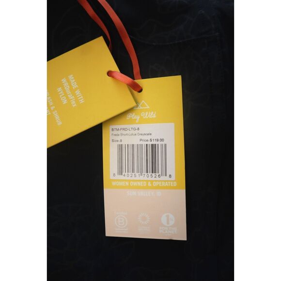 Wild Rye Women's Sz 6 Black Lotus Greyscale Freda 7" Bike Shorts - Picture 7 of 9